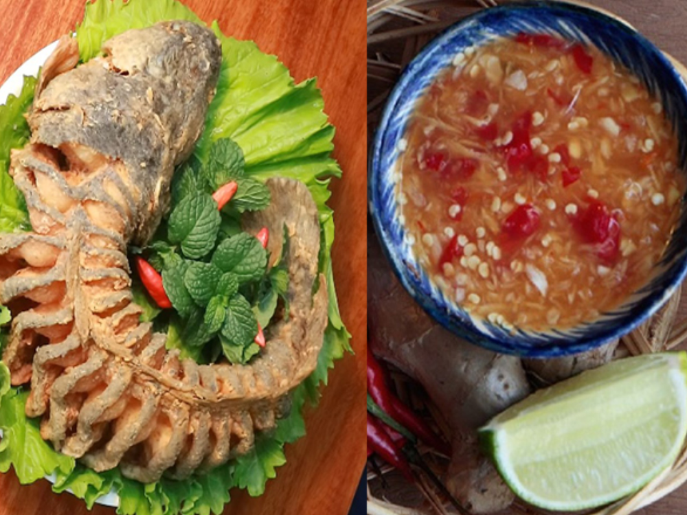 Cá lóc chiên xù mắm me